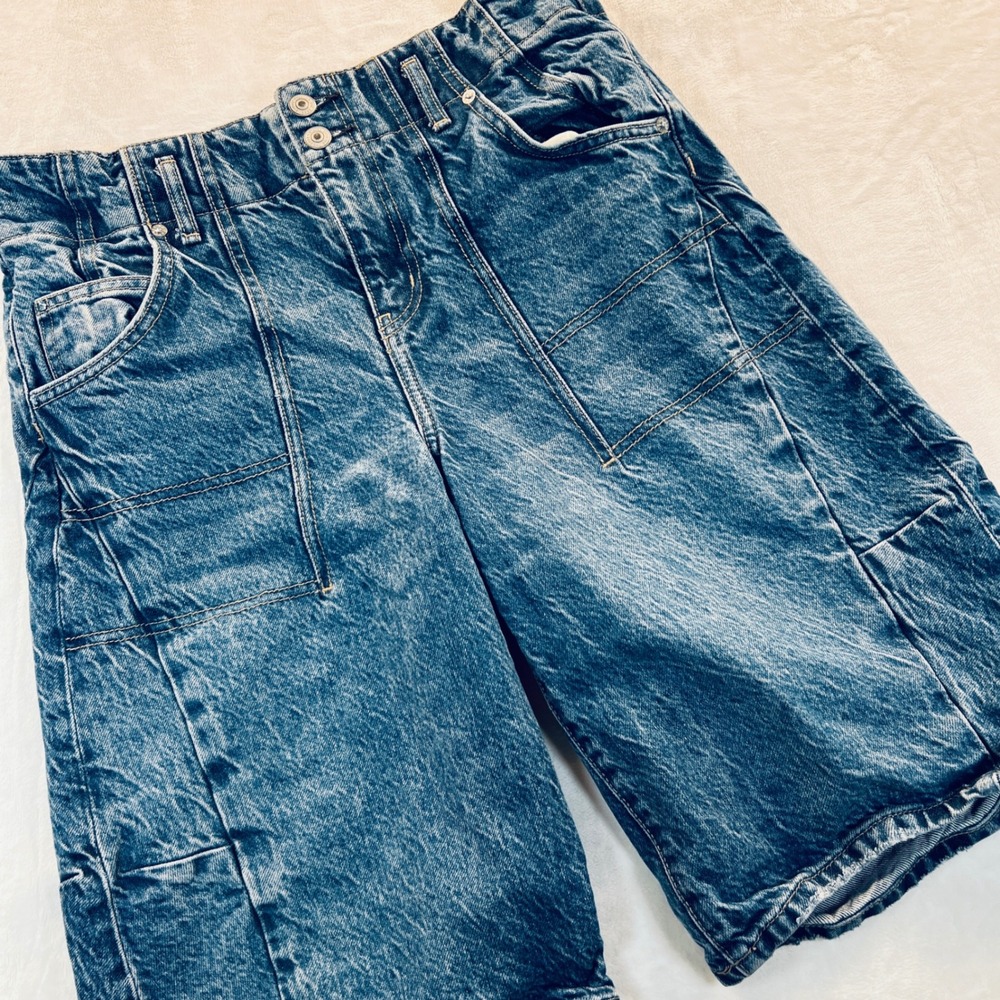 We The Free Free People Extreme Measures Barrel Shorts Size 28 Low-Rise